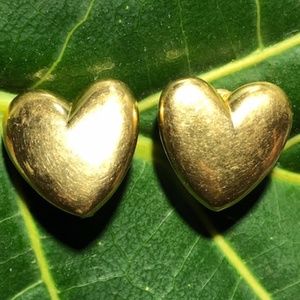 ⚡GORG! 18K SOLID Gold Heart Earrings LOVE Clunn❤️